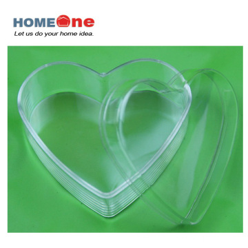 Caixa de doces de plástico coração forma